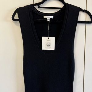 Zac Posen black Body Con Maxi Dress Lace Bottom